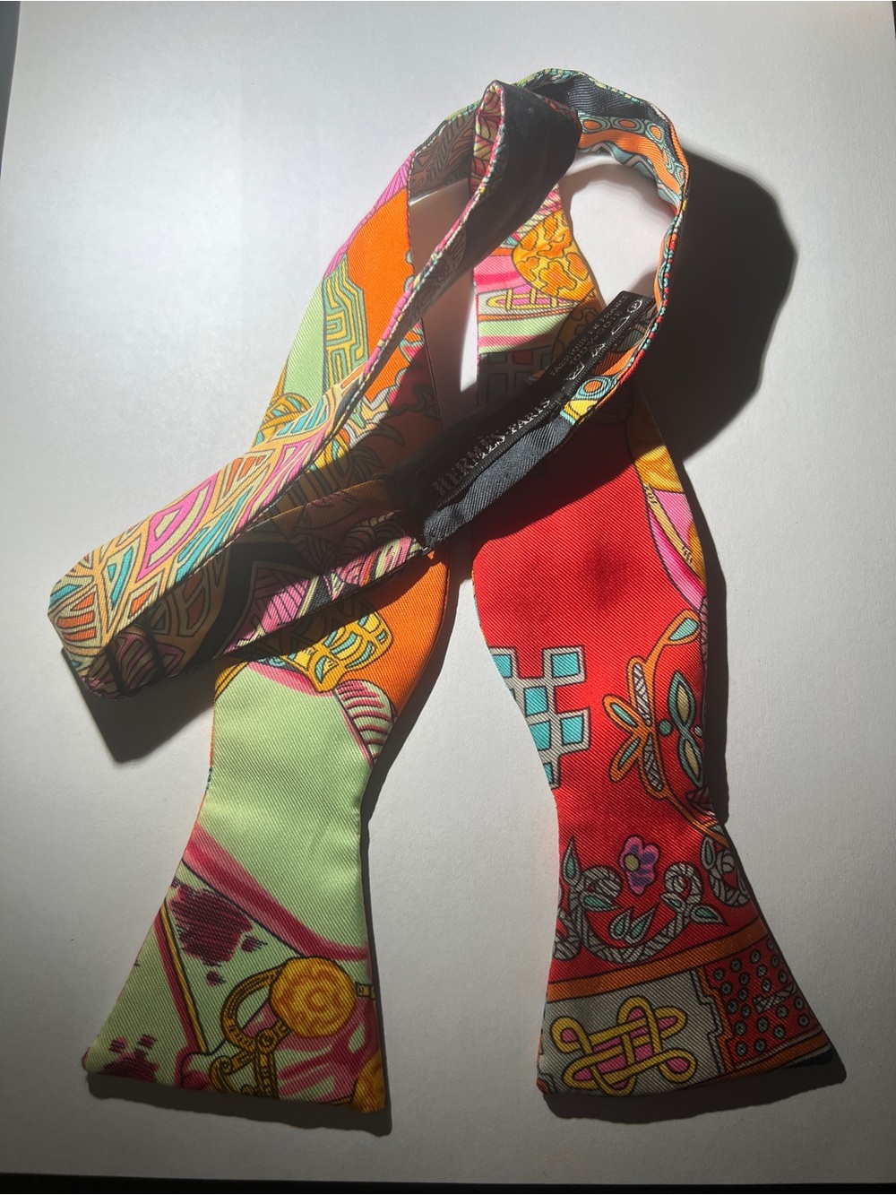 Hermes Paris Bow Ties Psychedelic Adjustable Size